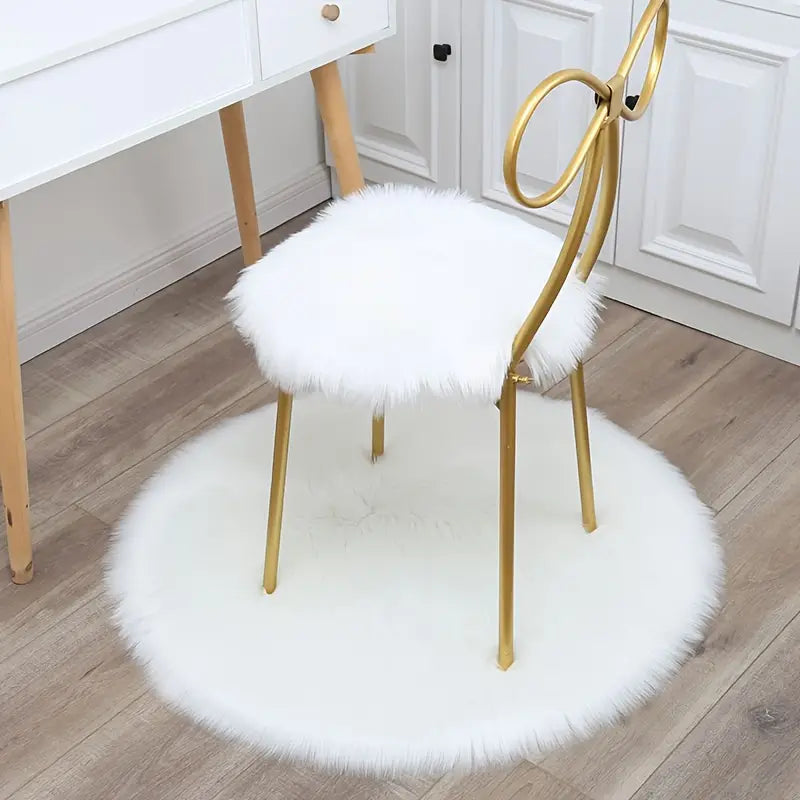 1pc Modern Simple Plush Round Area Rug