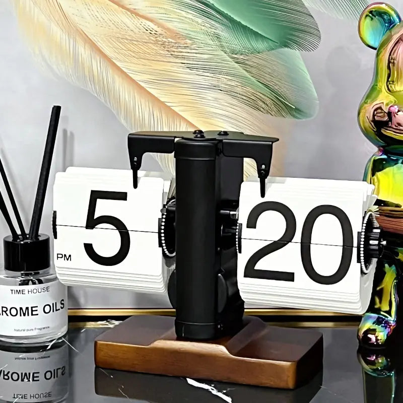 European Style Automatic Flip Clock for Home Decor