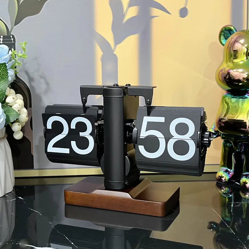 European Style Automatic Flip Clock for Home Decor