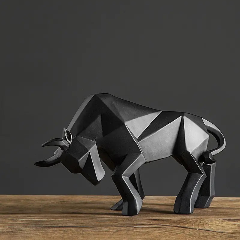 Modern Bull Home Decor Resin Sculpture for Coffee Table