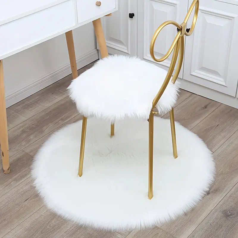 1pc Modern Simple Plush Round Area Rug