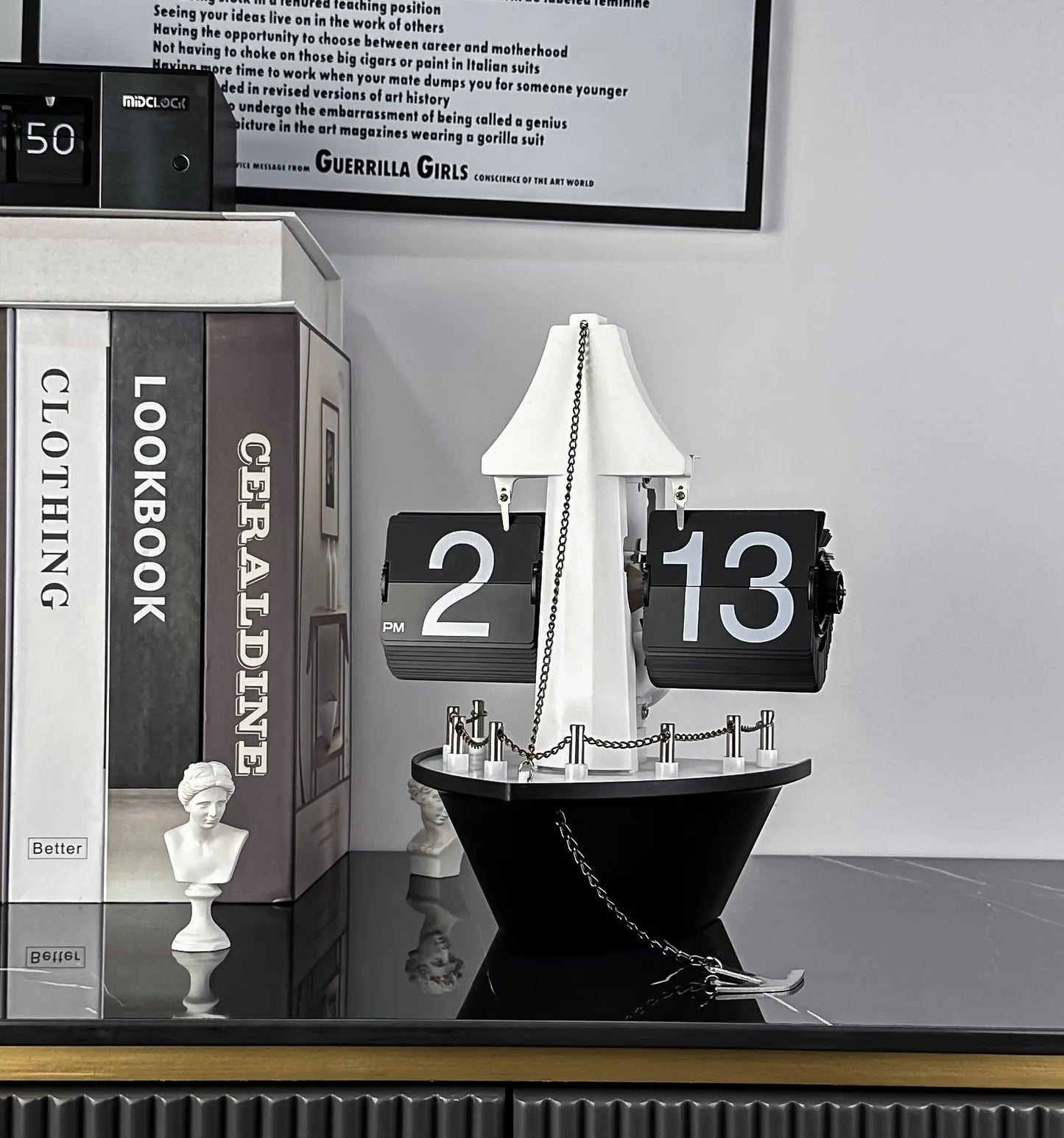 European Style Automatic Flip Clock for Home Decor