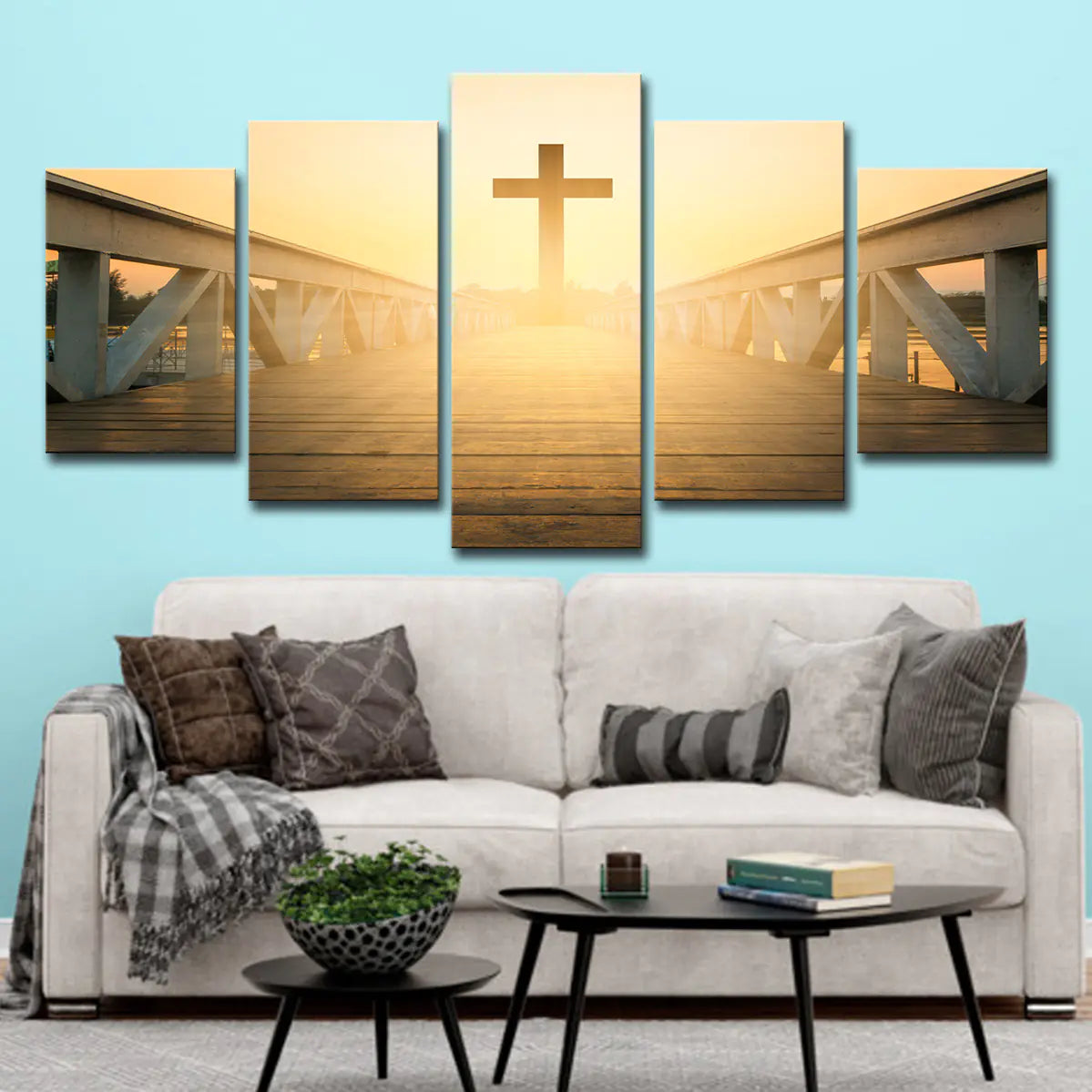 "Cross-Border Wall Art - Jesus Over Bridge Home Decor"