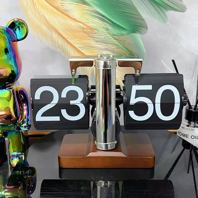 European Style Automatic Flip Clock for Home Decor