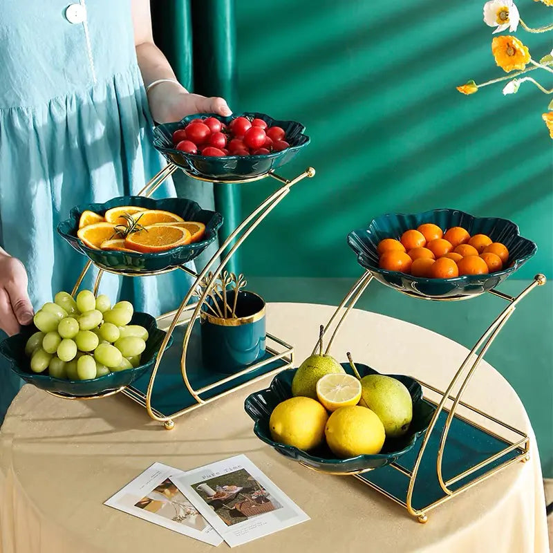 Multi-layer Fruit Tray for Snacks and Coffee Table