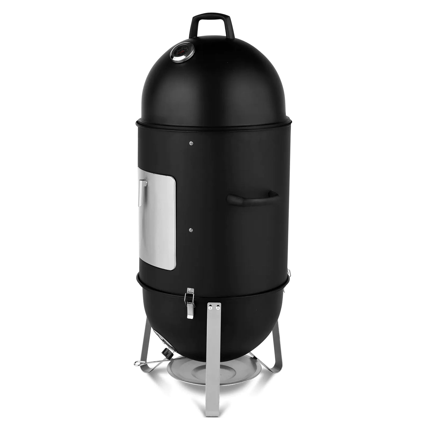 Vertical 3-Layer Steel Charcoal Smoker Grill