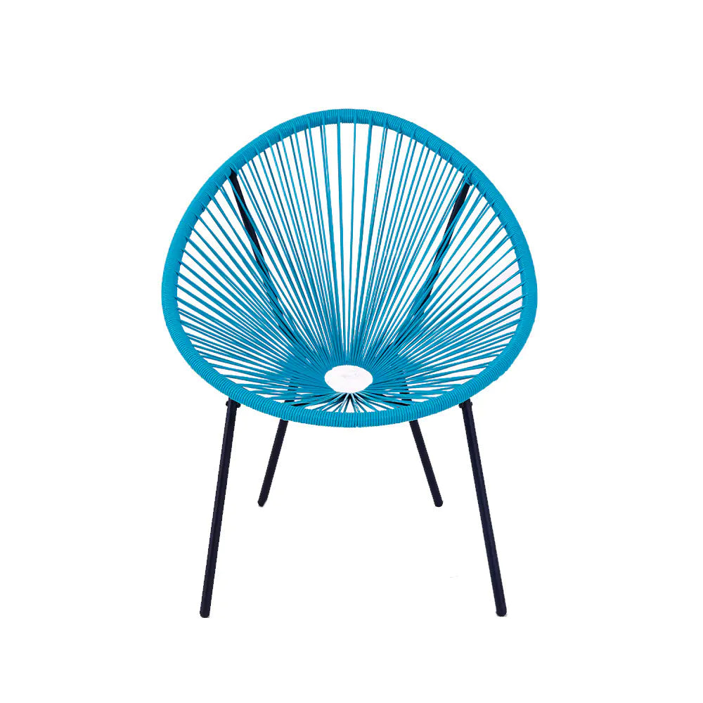 3-Piece Outdoor Patio Rattan Chair Set with Table